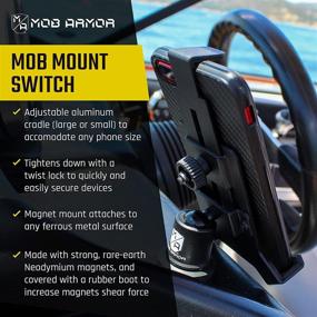 img 3 attached to 📱 Mob Armor Mount Switch - Magnetic Phone Mount for Car - Universal Cell Phone Holder for Vehicles - iPhone & Android Compatible - Large, Black