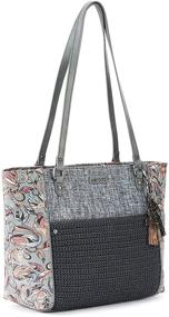 img 2 attached to 👜 Sakroots Metro Tote in Grey Treehouse: Stylish Women's Handbags & Wallets