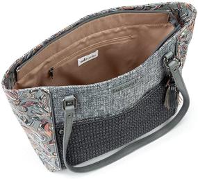 img 1 attached to 👜 Sakroots Metro Tote in Grey Treehouse: Stylish Women's Handbags & Wallets