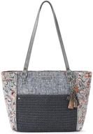 👜 sakroots metro tote in grey treehouse: stylish women's handbags & wallets logo