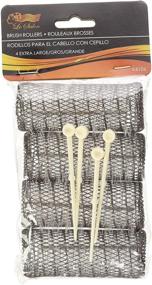 img 2 attached to 2 Pack Hair Styling Brush Rollers & Pins - 8 Rollers with 8 Pins for Hair Curling - 3" x 1 1/8" Bristles