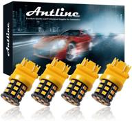 🔆 antline amber yellow led bulbs 3157 3156 3057 4157 3056 - super bright 1000 lumens, 12-24v - pack of 4 logo