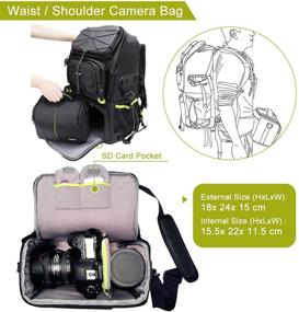 img 1 attached to 📷 Endurax Extra Large Camera DSLR/SLR Backpack for Outdoor Hiking Trekking with Laptop Compartment - Ultimate Carry Solution for Photographers and Adventurers