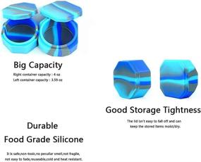 img 3 attached to 🔵 YHSWE Large 223ml Non-stick Silicone Oil Container: Multi-Purpose Storage Jar in Blue Gray (Grey Blue) - Efficient and Versatile!