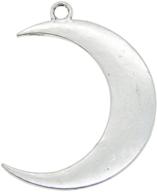 🌙 16pcs antiqued silver moon crescent pendant charm 44x31mm for jewelry making by juliewang logo