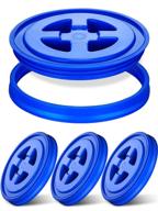 quzzil 4 pieces 5 gallon screw top lids leak proof bucket seal lid for plastic bucket compatible with gamma (blue) logo