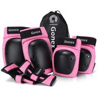 🛴 gonex kids/youth/adult elbow pads knee pads wrist guards with storage bag - 3 in 1 protective gear set for skateboarding, roller skating, cycling, biking, bicycle riding, scootering logo