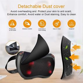 img 1 attached to 🔥 Ultimate Back Massager and Neck Massage Pillow with Heat - Deep Tissue Kneading for Total Pain Relief and Relaxation: Perfect Gifts for Men and Women, Ideal for Home, Office, and Car Use