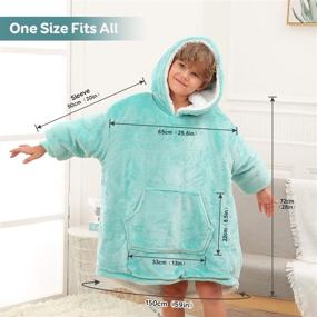 img 1 attached to BUZIO Oversized Blanket Wearable Sweatshirt Bedding and Kids' Bedding