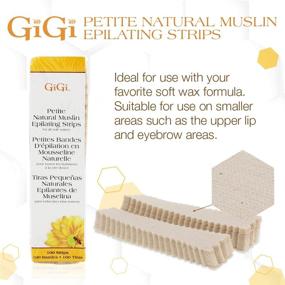 img 3 attached to 👍 GiGi Petite Natural Muslin Epilating Strips - Hair Waxing/Hair Removal, 100 Strips for Effective Results