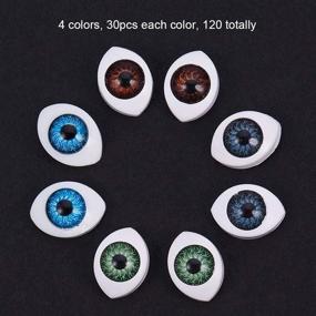 img 1 attached to 👀PH PandaHall 120шт. Ремесленные глазки: Пластиковые страшные глаза для Хэллоуина, самодельных изделий, марионеток, реборн-кукол, медведей, мягких игрушек - 4 цвета