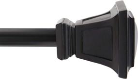 img 4 attached to 🖤 Kenney KN75795NP Seville 5/8" Matte Black Curtain Rod | 28-48" Length | Standard Decorative Window Rod