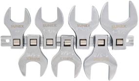img 4 attached to 🔧 Sunex 9720A Jumbo SAE Crowfoot Wrench Set, 1-Inch - 1-3/8-Inch, 1/2-Inch Drive, Fully Polished, 7-Piece with Storage Rail