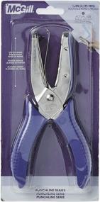 img 1 attached to McGill 2-Inch Reach Hole Punch with 1/8 Inch Round Punchline, Chrome/Purple (MCG52400C)