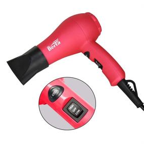 img 1 attached to 💗 Compact Ceramic Ionic Hair Dryer for Traveling in RV - Lightweight 1000W Mini Blow Dryer with 2 Speed Settings and Concentrator - Pink Color