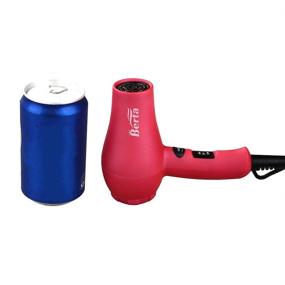 img 2 attached to 💗 Compact Ceramic Ionic Hair Dryer for Traveling in RV - Lightweight 1000W Mini Blow Dryer with 2 Speed Settings and Concentrator - Pink Color