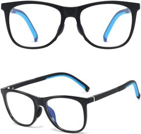 img 3 attached to 👓 UBUJI Kids Blue Light Blocking Glasses: Protect Your Child's Eyes from Digital Strain - Black/Blue