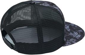 img 1 attached to 🧢 BASSDASH Adjustable Flat Brim Trucker Cap - Snapback Hat with Mesh Back for Men and Women