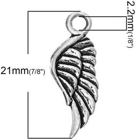 img 2 attached to PEPPERLONELY Antiqued Silver Charms Pendants Beading & Jewelry Making