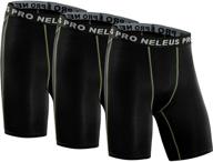 neleus compression short black white sports & fitness for other sports logo