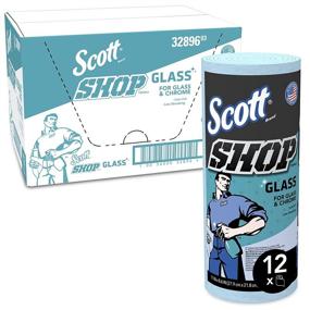 img 4 attached to 🧻 Scott 32896 Shop Towels: Glass Cleaning, 1-Ply, 8.6"x 11", Blue, 90 Sheets per Roll (Case of 12 Rolls)