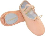 danzcue adult leather ballet slipper women's shoes logo