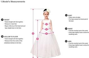 img 1 attached to 🎄 Delightful Christmas Flower Girl Dress: Elegant Floor Length Button Draped Tulle Ball Gowns for Kids