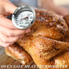 img 1 attached to 🔥 Oven Safe Meat Thermometer Set - Pack of 2, Dishwasher Safe for Cooking and Grilling, 2.12'' Stainless Steel Cooking Thermometers for Meat