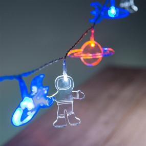 img 3 attached to 🚀 Magical Astronaut Adventure: Battery Operated LED String Lights for Kids' Bedrooms by Lights4fun, Inc.