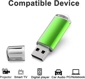 img 1 attached to 🖥️ TOPESEL 5-Pack 32GB USB 2.0 Flash Drive Memory Stick Thumb Drives (Assorted Colors: Black, Blue, Green, Red, Silver)