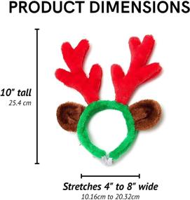 img 2 attached to Радостные праздничные рога с ушами для крупных собак на Рождество - Midlee.