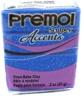 🔹 premo sculpey blue glitter polymer clay - 2 ounces | polyform 465038 logo