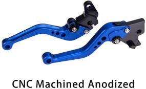 img 2 attached to 🔵 High-Quality Hopider Short Brake Clutch Levers for YFM 700, YFM 660, YFZ 450, Banshee, YFS200 - Blue