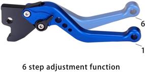 img 1 attached to 🔵 High-Quality Hopider Short Brake Clutch Levers for YFM 700, YFM 660, YFZ 450, Banshee, YFS200 - Blue