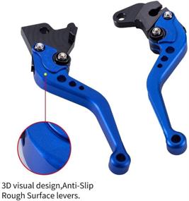 img 3 attached to 🔵 High-Quality Hopider Short Brake Clutch Levers for YFM 700, YFM 660, YFZ 450, Banshee, YFS200 - Blue