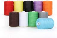 🧵 mooace sewing threads: 10 pcs high-quality 1000 yard mixed cotton threads for sewing machines - 10 vibrant colors for diy sewing projects logo