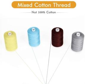 img 1 attached to 🧵 MOOACE Sewing Threads: 10 PCS High-Quality 1000 Yard Mixed Cotton Threads for Sewing Machines - 10 Vibrant Colors for DIY Sewing Projects