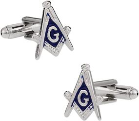 img 4 attached to 🔔 Masonic Cufflinks - Cuff Daddy Freemason Silver Tone Accessories