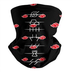 img 4 attached to 💀 Anime Unisex Face Cover Masks - Versatile Balaclava for Outdoors, Raves, and More! Lightweight Headwrap with Seamless Design