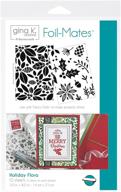 🎄 gina k. designs holiday flora foil-mates, 5.5" x 8.5 logo