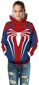 img 1 attached to Plustrong Graphic Sweatshirts Pullover Spiderman Boys' Clothing in Fashion Hoodies & Sweatshirts