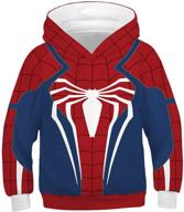 plustrong graphic sweatshirts pullover spiderman boys' clothing in fashion hoodies & sweatshirts logo