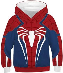 img 4 attached to Plustrong Graphic Sweatshirts Pullover Spiderman Boys' Clothing in Fashion Hoodies & Sweatshirts