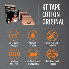 img 3 attached to 🏋️ Revitalizing Performance and Recovery: KT Tape Original Cotton Elastic Kinesiology Therapeutic Athletic Tape, 16 Ft, Uncut Roll