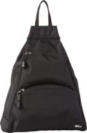 👜 derek alexander small teardrop black leather handbag logo