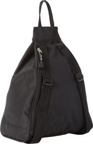 img 1 attached to 👜 Derek Alexander Small Teardrop Black Leather Handbag