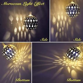 img 3 attached to 🌟 Enhance Your Space with 16ft LED Globe String Lights - Decorative Moroccan Orb Design, Battery Powered, 40 Silver Metal Balls, Bright Warm Light - Perfect for Indoor and Outdoor