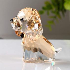 img 2 attached to Gorgeous Gold Crystal Dog Puppy Figurine: A Stunning Collectible Ornament