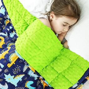 img 4 attached to Peradix Kids Minky Weighted Blankets: 5lbs 36×48 Inches for Calming Sleep, Soft Toddler Child Comforter with Glass Beads, Breathable & Smoothing, Child Bed Size