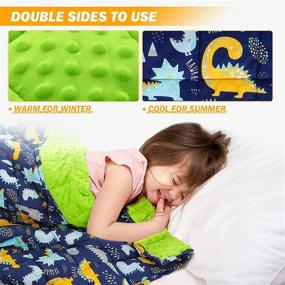 img 1 attached to Peradix Kids Minky Weighted Blankets: 5lbs 36×48 Inches for Calming Sleep, Soft Toddler Child Comforter with Glass Beads, Breathable & Smoothing, Child Bed Size